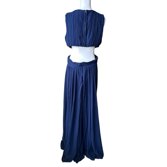 LULUS Vivid Imagination Navy Blue Cutout Maxi Dress-Size XL - Picture 6 of 8